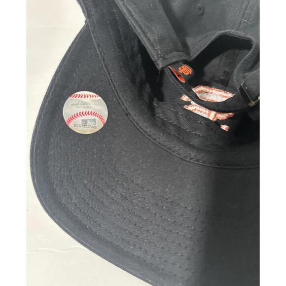 '47 San Francisco Giants Clean Up Black Adjustable Strap Hat Dad Cap - Picture 6 of 6